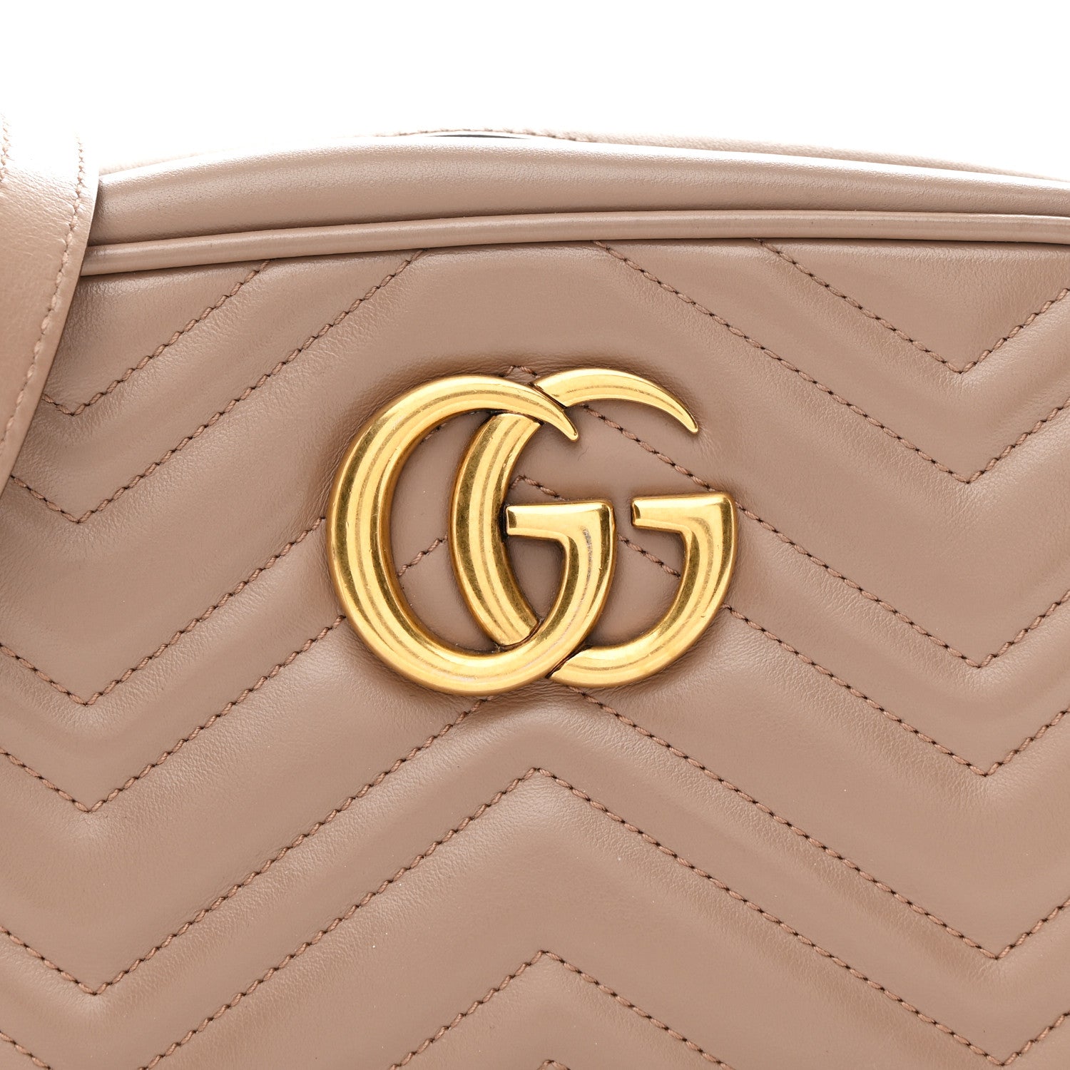 Gucci Calfskin Matelasse Small GG Marmont Chain Shoulder Bag Porcelain Rose 14 of 19