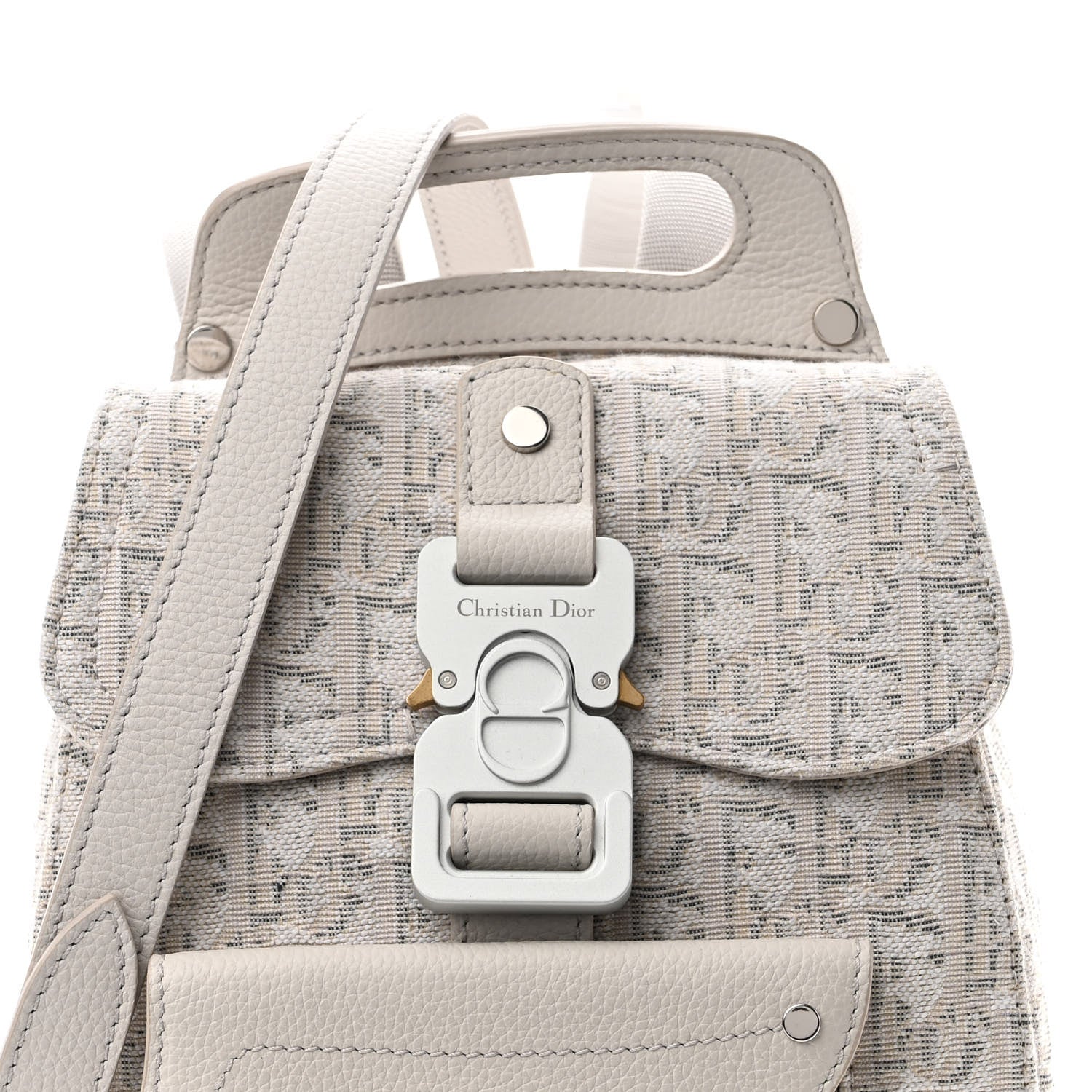 Christian Dior HOMME Oblique Jacquard Calfskin Mini Saddle Backpack Beige 1179041 – FASHIONPHILE