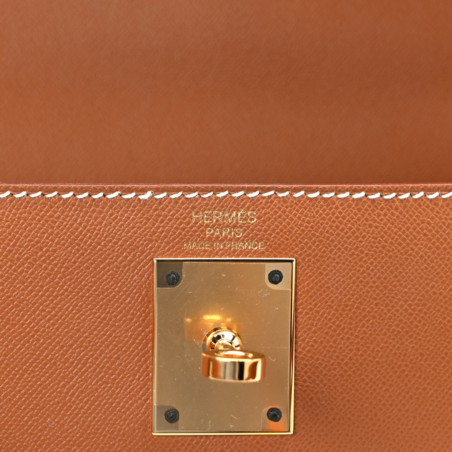 Hermes Madame Calfskin Kelly Sellier 28 Gold 6 of 11