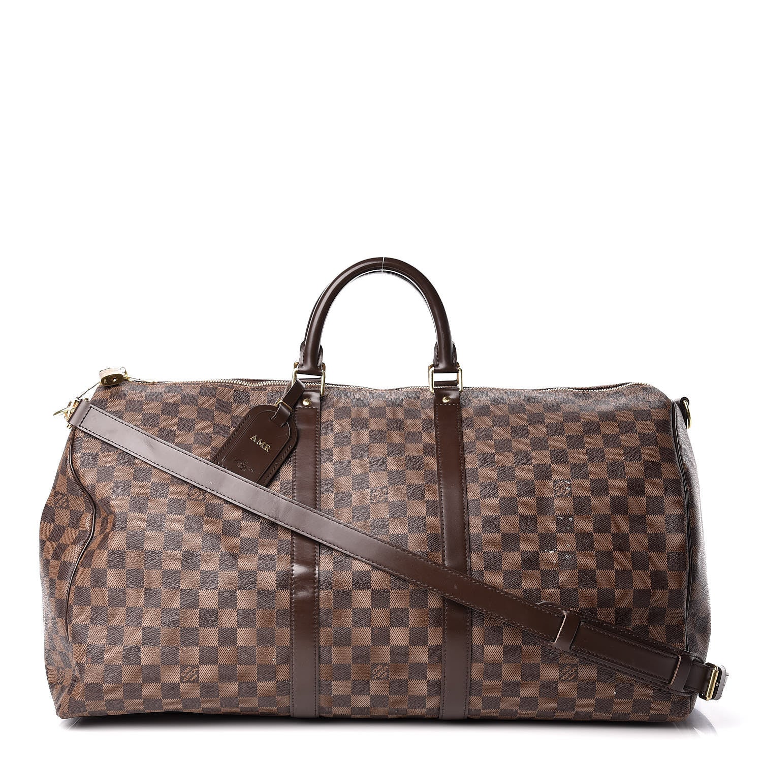 Louis Vuitton Damier Ebene Keepall Bandouliere 55 1 of 26