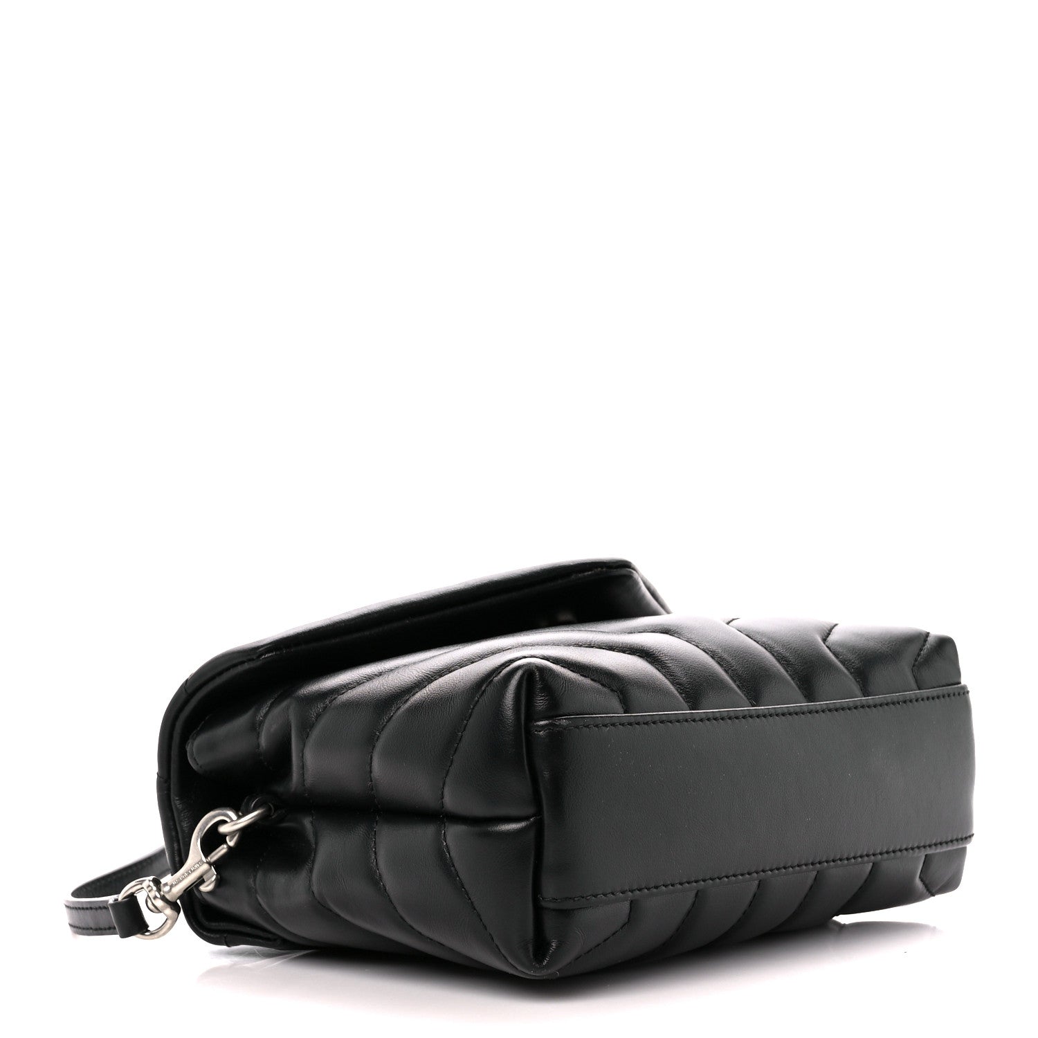 Saint Laurent Calfskin Y Quilted Monogram Toy Loulou Crossbody Bag Black 4 of 12
