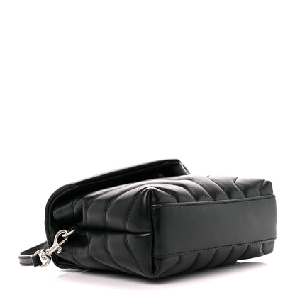 Saint Laurent Calfskin Y Quilted Monogram Toy Loulou Crossbody Bag Black 4 of 12
