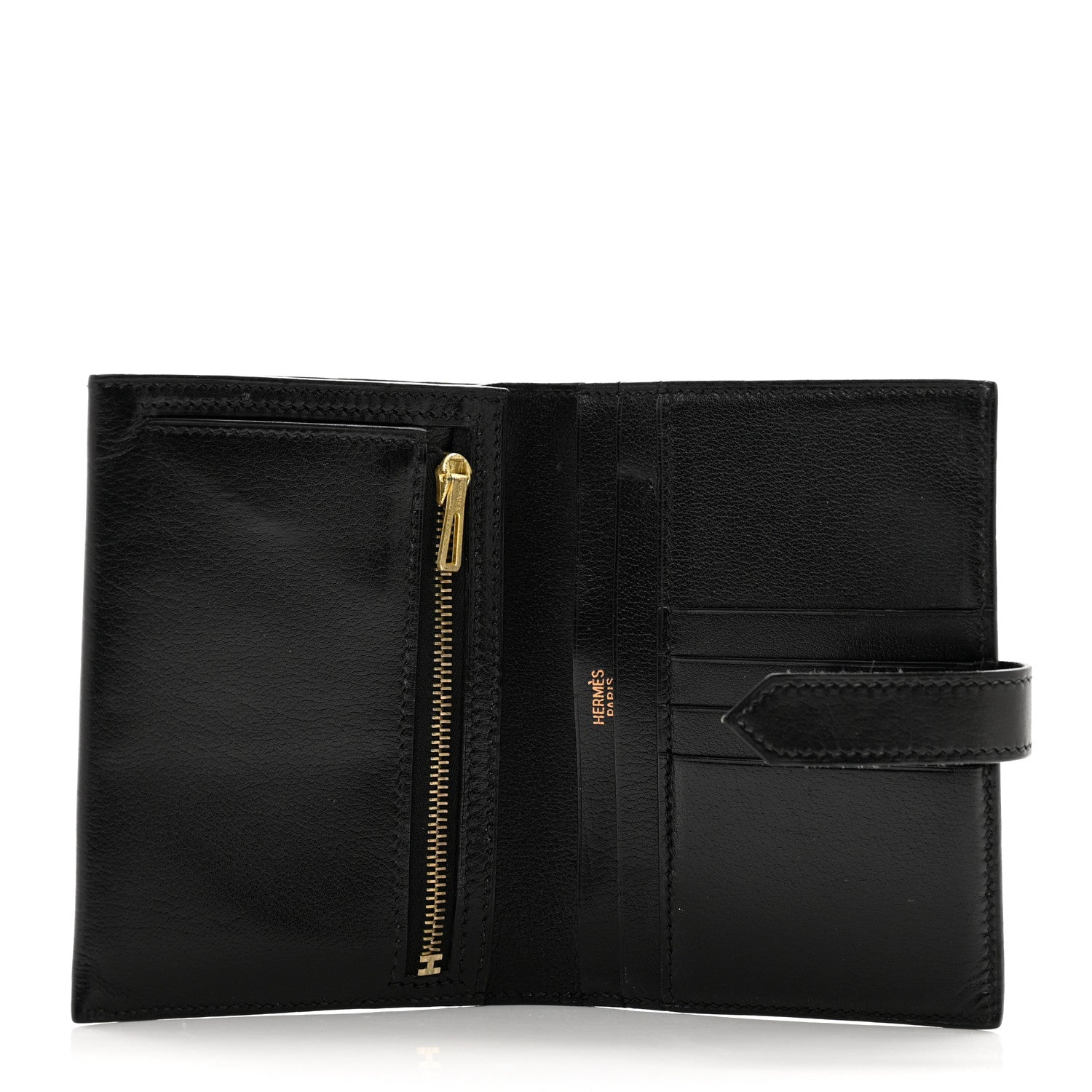 Hermes Evergrain Bearn Compact Wallet Black 5 of 9