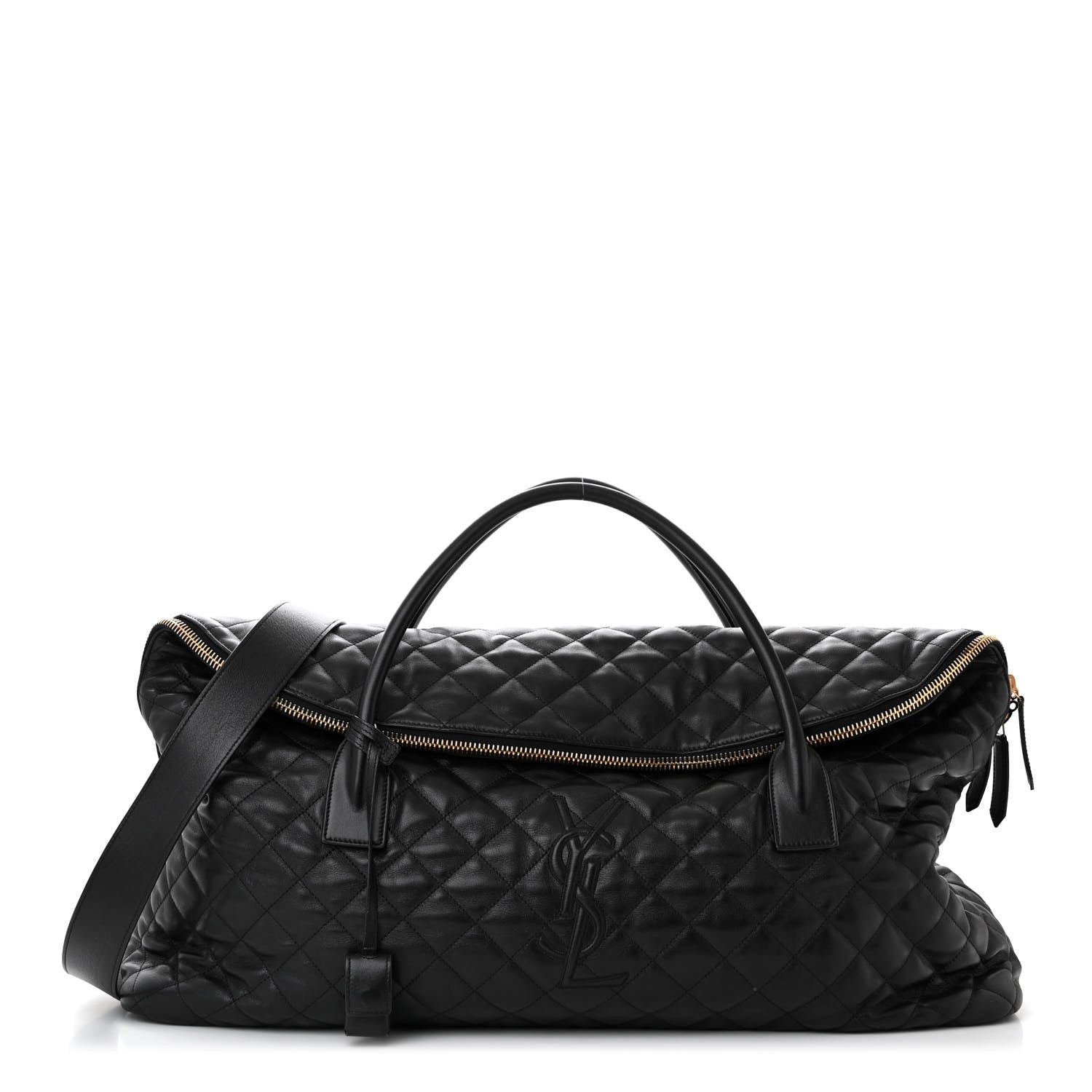 Saint Laurent Calfskin Quilted ES Giant Travel Bag Black 1 of 10