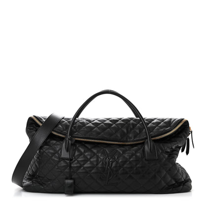 Saint Laurent Calfskin Quilted ES Giant Travel Bag Black 1 of 10