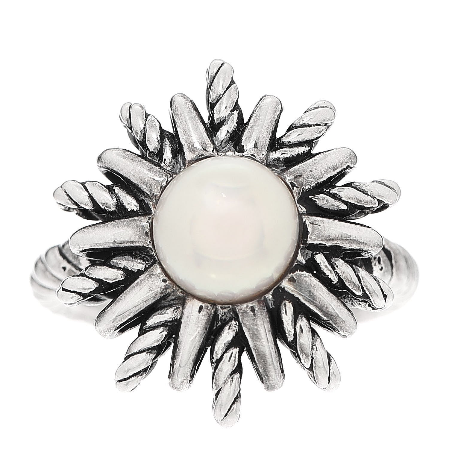 David Yurman Sterling Silver Pearl Starburst Ring 49 5 1 of 5