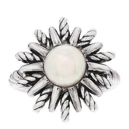 David Yurman Sterling Silver Pearl Starburst Ring 49 5 1 of 5