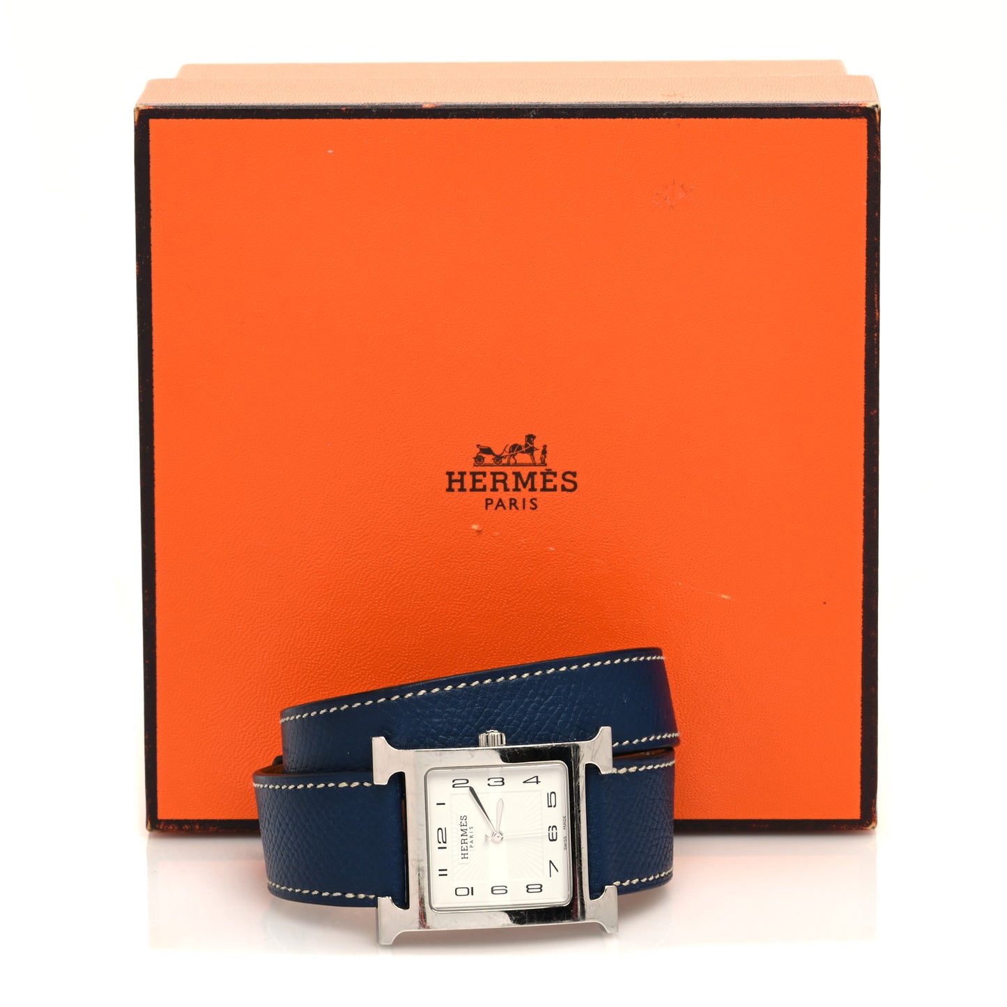 Stainless Steel Epsom 30.5mm Heure H Hour Double Tour Quartz Watch Malta