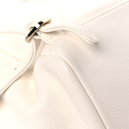 Chanel Caviar Quilted Business Affinity Backpack White 10 of 17