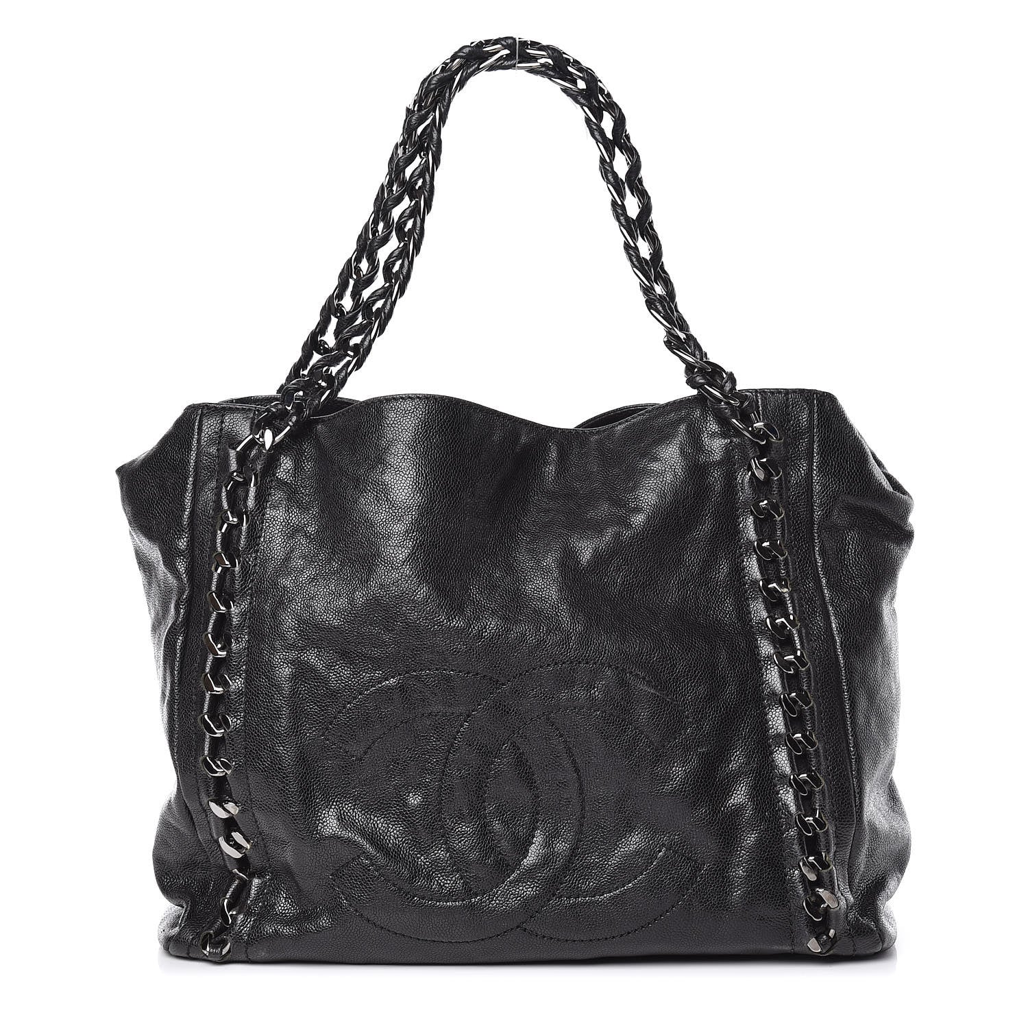 Chanel Glazed Calfskin Large Modern Chain Tote Black 1 of 27