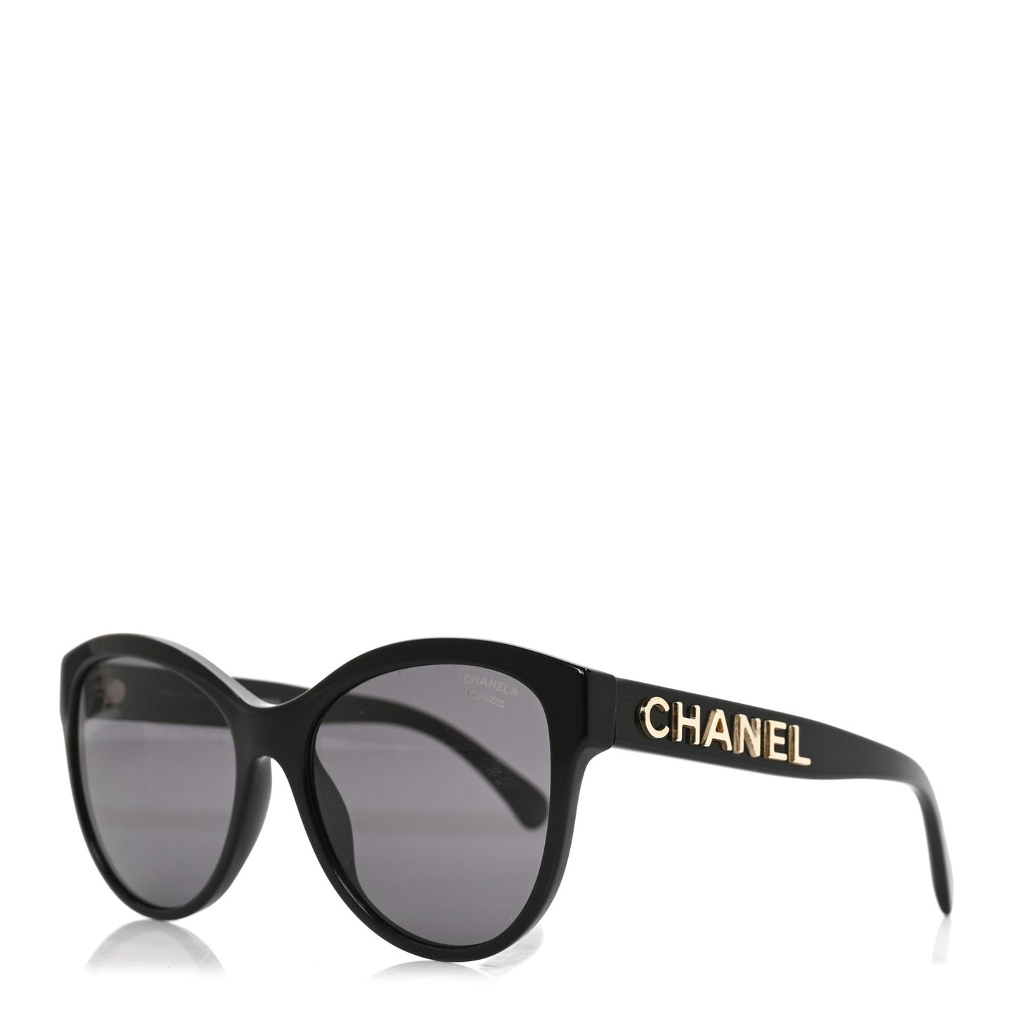 Acetate Pantos Logo Polarized Sunglasses 5458 Black