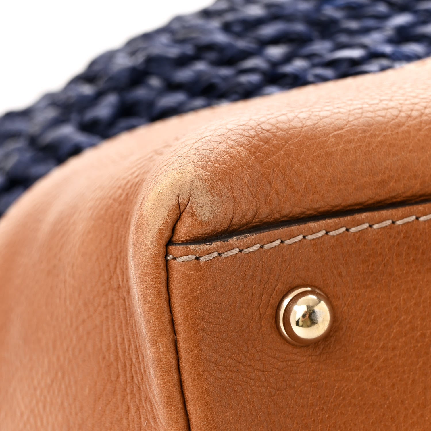 Gucci Raffia Large Santa Monica Tote Blue 12 of 16