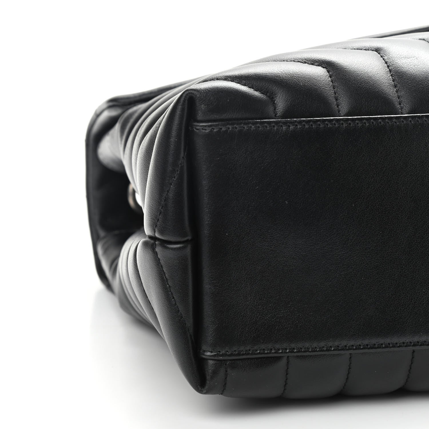 Saint Laurent Calfskin Y Quilted Monogram Medium Loulou Chain Satchel Black 8 of 9