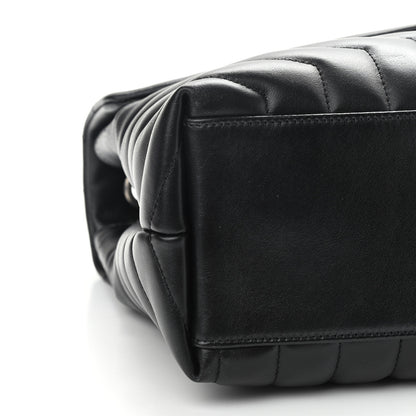 Saint Laurent Calfskin Y Quilted Monogram Medium Loulou Chain Satchel Black 8 of 9