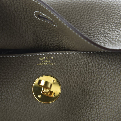 Hermes Taurillon Clemence Lindy 26 Etoupe 8 of 10