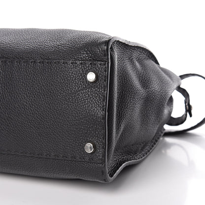 Fendi Cuoio Romano Selleria Bi-Color Large Peekaboo Iconic Satchel Black Mou 11 of 15