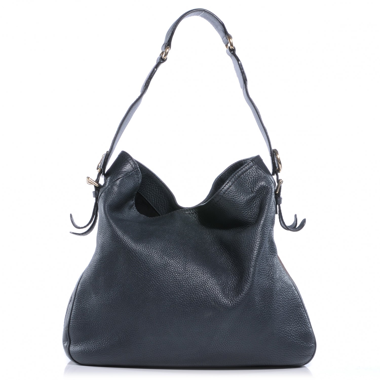 Gucci Leather Heritage Medium Shoulder Bag Charcoal grey 1 of 7