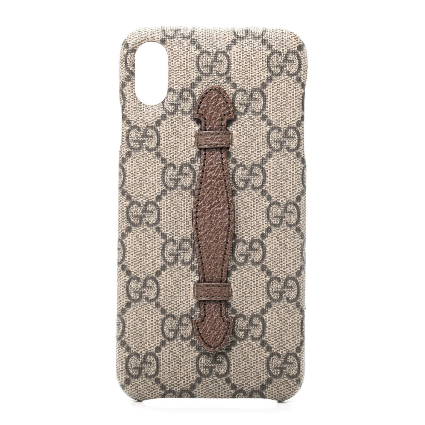GG Supreme Monogram Top Handle iPhone XS Max Case Beige