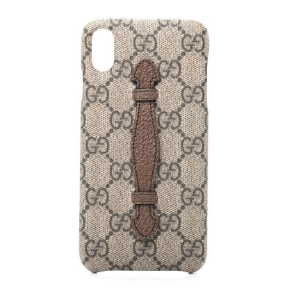 Gucci GG Supreme Monogram Top Handle iPhone XS Max Case Beige 1 of 5