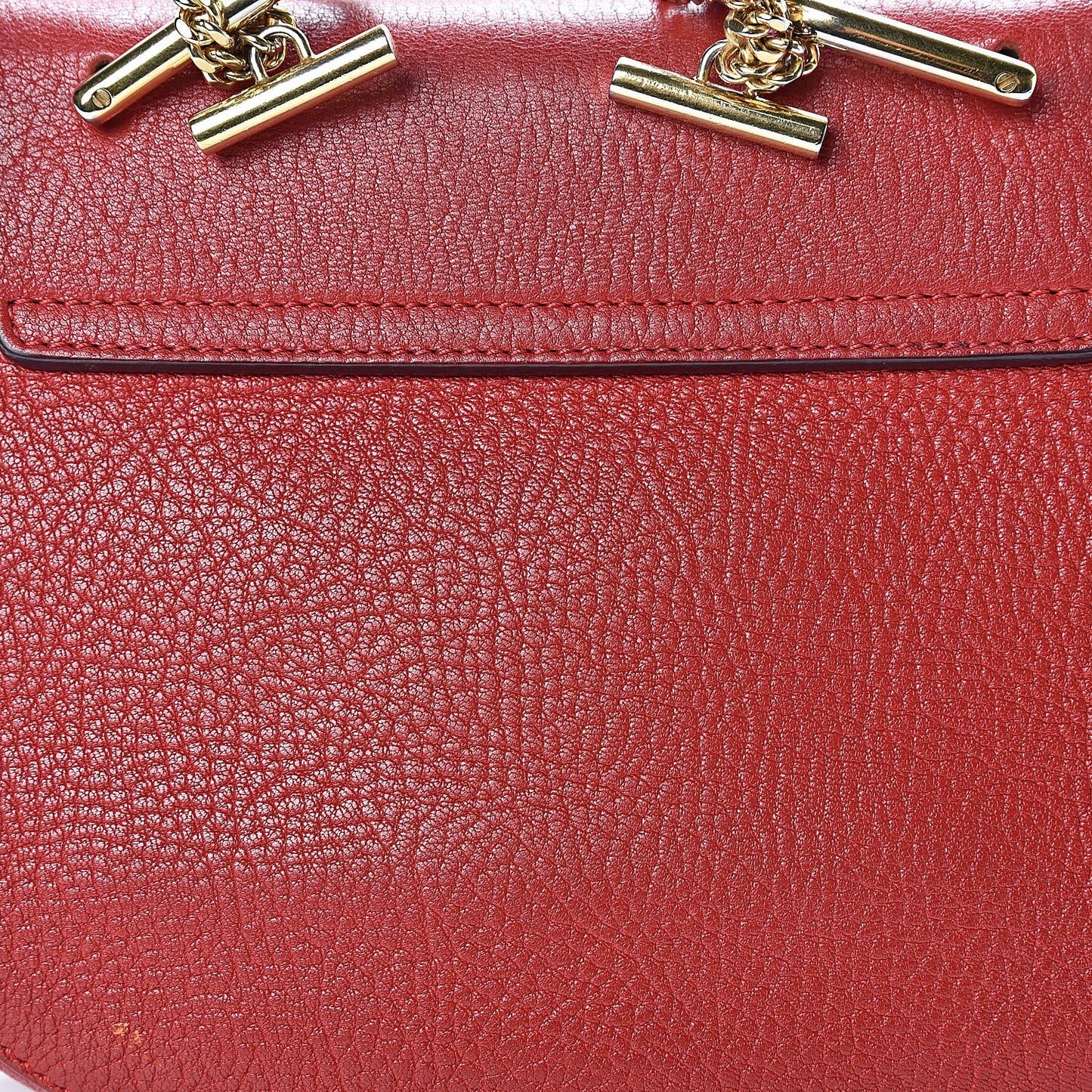 Grained Lambskin Mini Drew Shoulder Bag Plaid Red