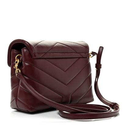 Saint Laurent Calfskin Y Quilted Monogram Toy Loulou Monogram Crossbody Bag Rouge Legion 3 of 12