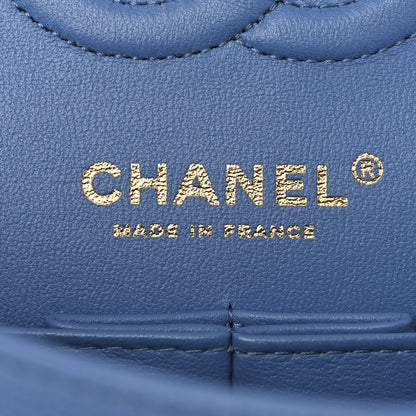 Chanel Caviar Quilted Small Double Flap Blue 6 of 10