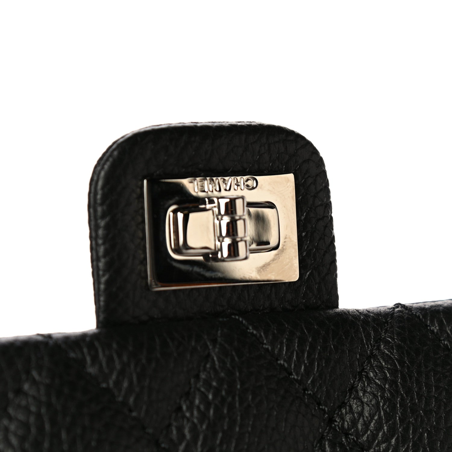 Chanel Grained Calfskin Quilted 2.55 Reissue Flap Belt Bag Clutch Black 14 of 14