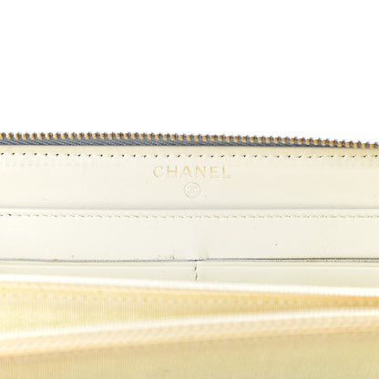 Chanel Canvas Deauville Zip Around Wallet Grey 6 of 16