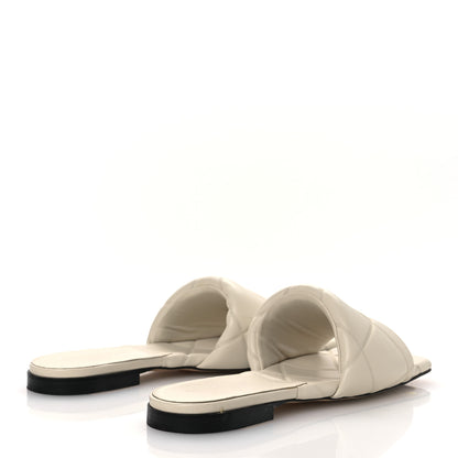 Bottega Veneta Nappa Quilted Rubber Lido Flat Sandals 38 Sea Salt 5 of 14
