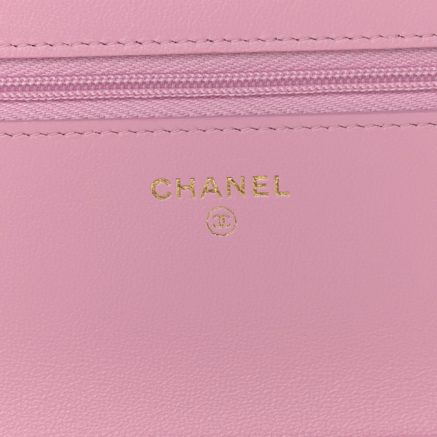 Lambskin Resin Quilted Wallet On Chain WOC Dark Pink