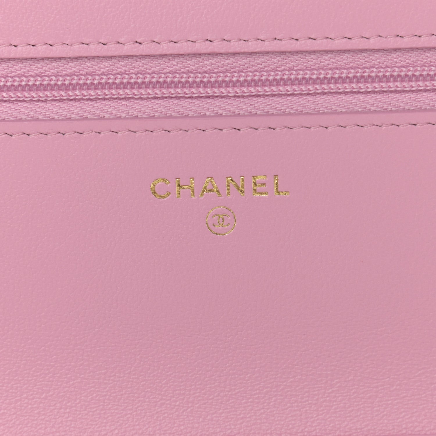 Chanel Lambskin Resin Quilted Wallet On Chain WOC Dark Pink 8 of 14