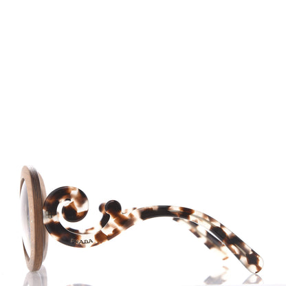 Prada Wooden Baroque Sunglasses SPR 27R Nut Canaletto 2 of 7