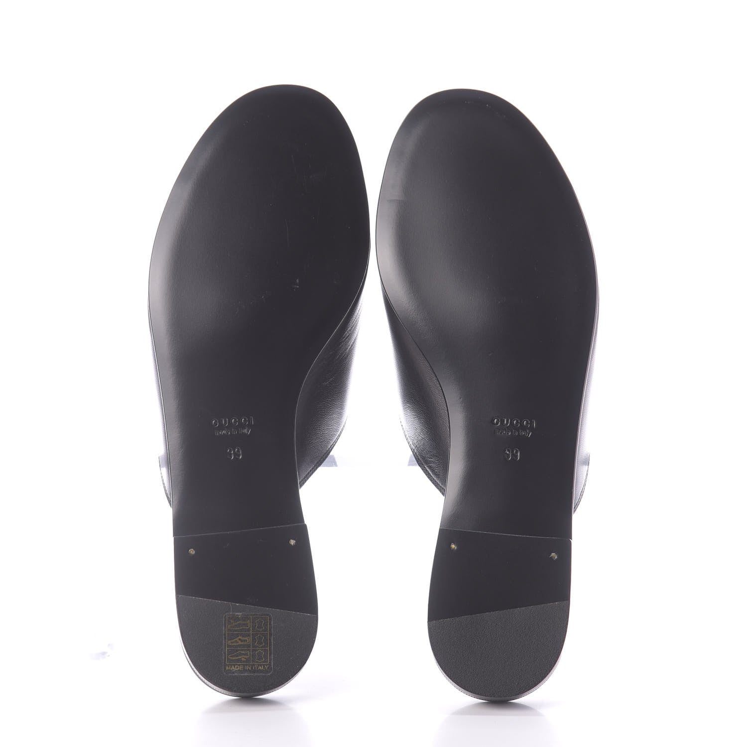 Gucci Malaga Kid Horsebit Slide Sandals 39 Black 7 of 11