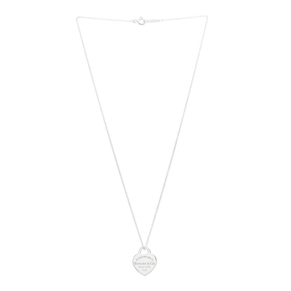 Tiffany Sterling Silver Small Return to Tiffany Heart Pendant Necklace 3 of 7