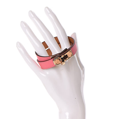 Hermes Swift Kelly Double Tour Bracelet M Rose Azalee 2 of 7
