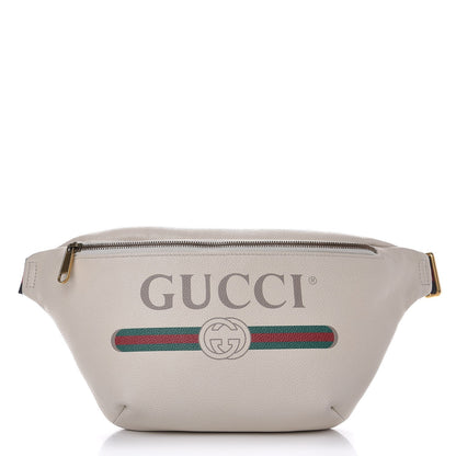 Gucci Grained Calfskin Logo Belt Bag White 1 of 7