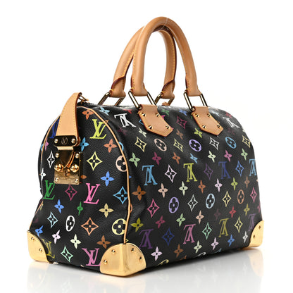 Louis Vuitton Monogram Multicolor Speedy 30 Black 3 of 8