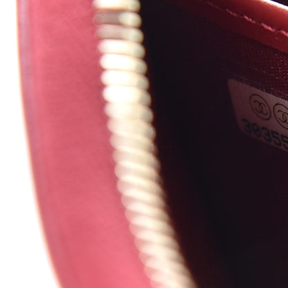 Chanel Shiny Goatskin Quilted 19 Long Zipped Around Wallet Red 8 of 9