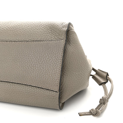 Mulberry Heavy Grain Small Iris Tote Powder Grey Dark Clay 9 of 9