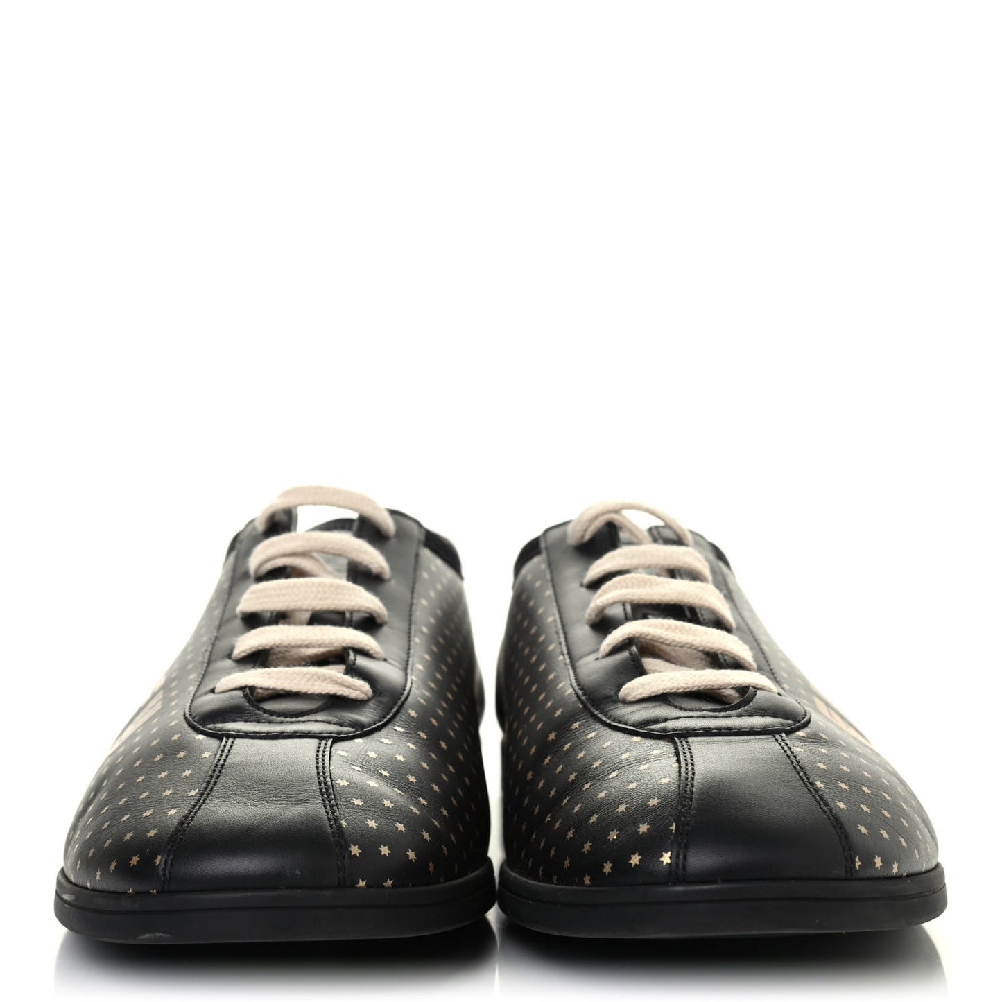 X SEGA Calfskin GUCCY Stars Mens Falacer Sneakers 12 Black