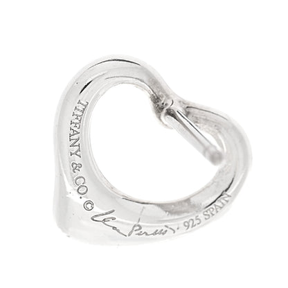 Tiffany Sterling Silver 11mm Elsa Peretti Open Heart Earrings 5 of 5