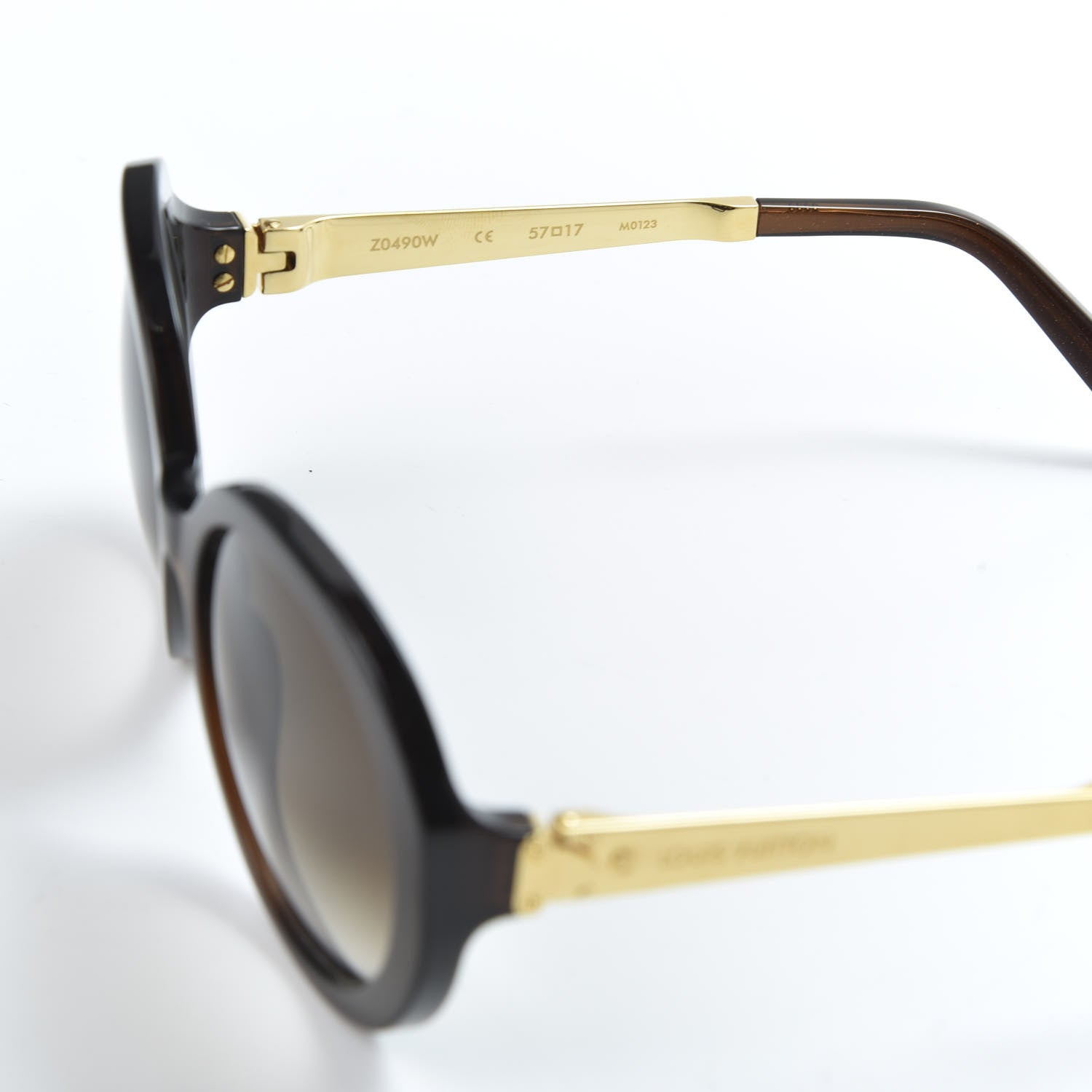 Louis Vuitton Petit Soupcon Rond Sunglasses Z0490W Brown Glitter 5 of 8