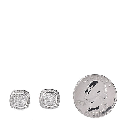 David Yurman Sterling Silver Diamond 7mm Pave Albion Earrings 2 of 4