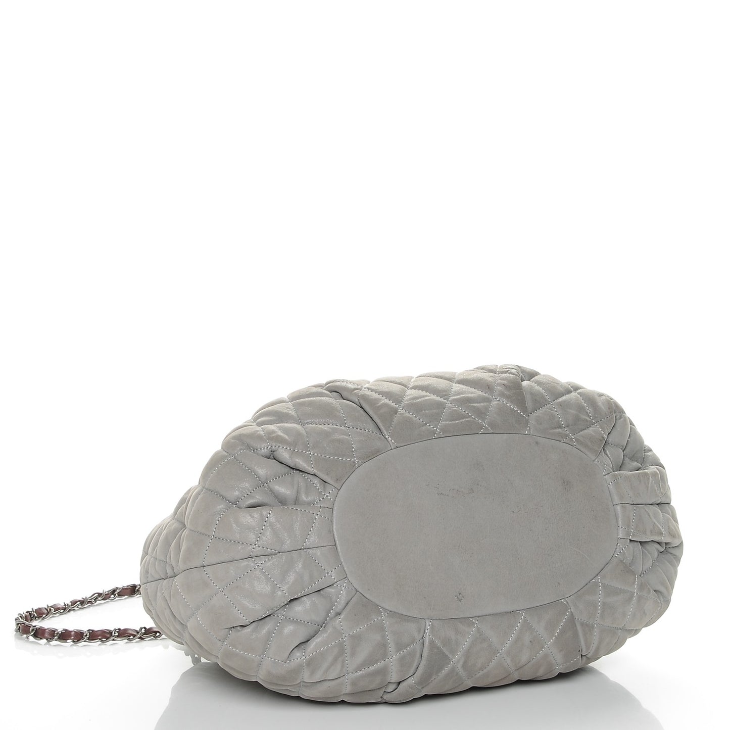 Iridescent Calfskin Quilted Small In The Mix Tote Grey