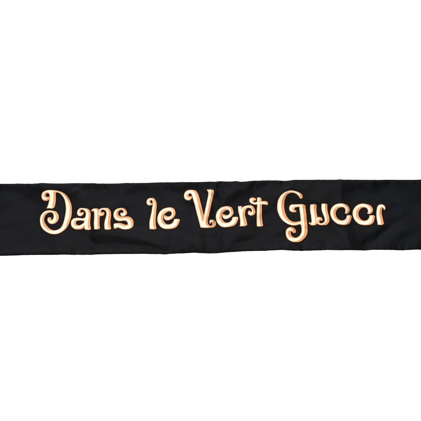 Silk Twill Lit Ninfea Neck Bow Scarf Beige Black
