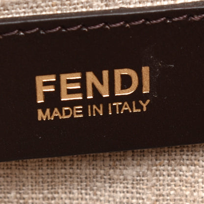 Fendi Pequin Cuoio Vegetale Large Hobo Tobacco Blue Mirto Cuoio 6 of 9