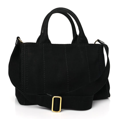 Prada Canapa Small Logo Tote Black 3 of 9