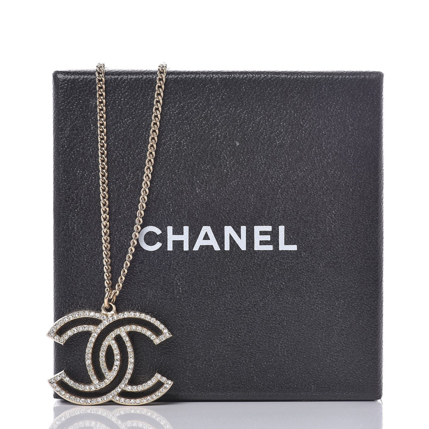 Crystal CC 100 Anniversary Necklace Gold