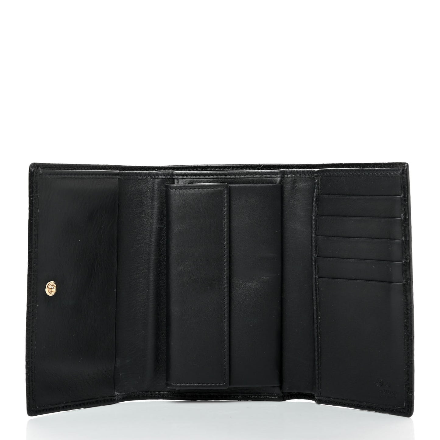 Guccissima Continental Flap Wallet Black