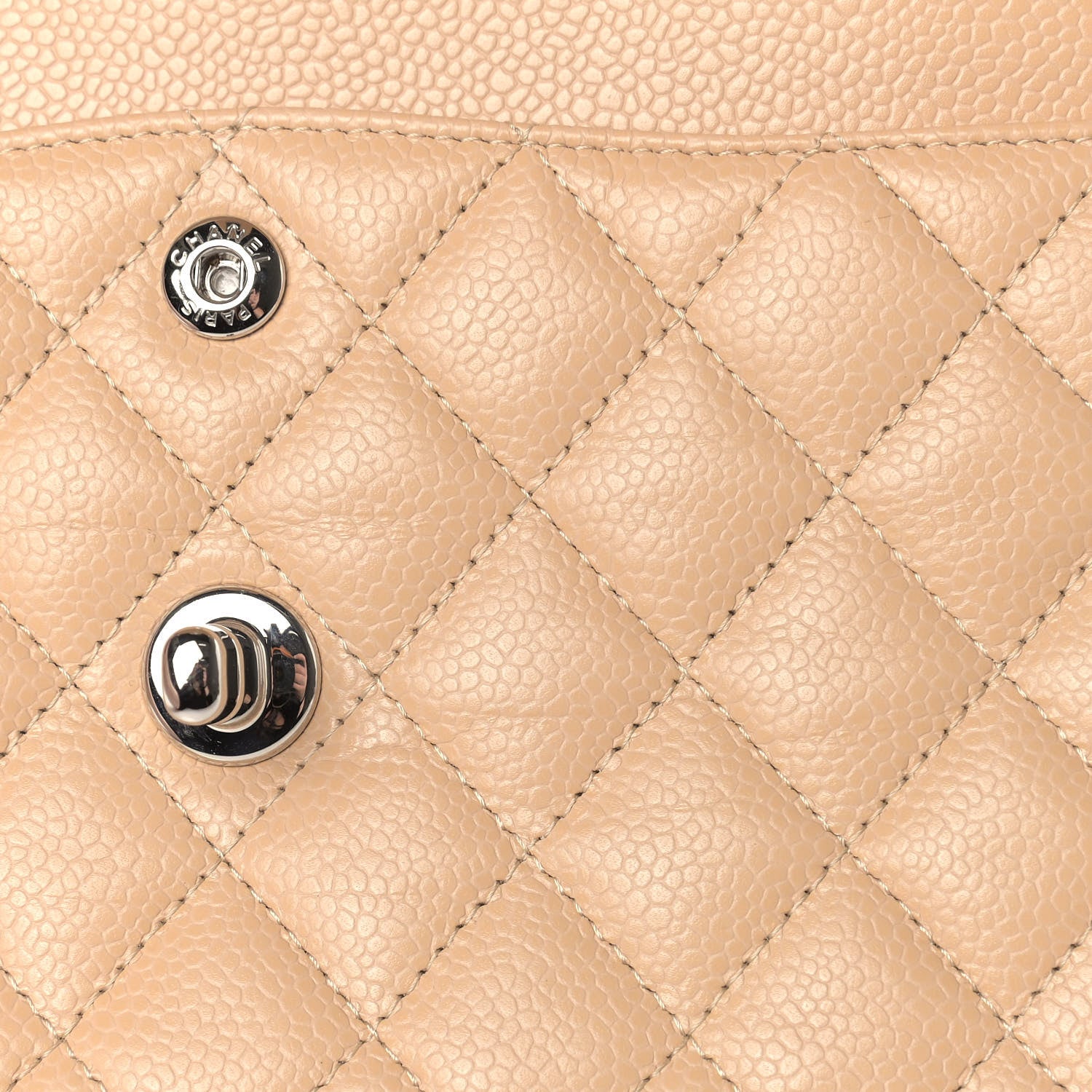 Chanel Caviar Quilted Small Double Flap Beige 10 of 11